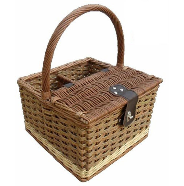 Brambly Cottage Leather / Faux Leather Picnic Basket Wayfair.co.uk